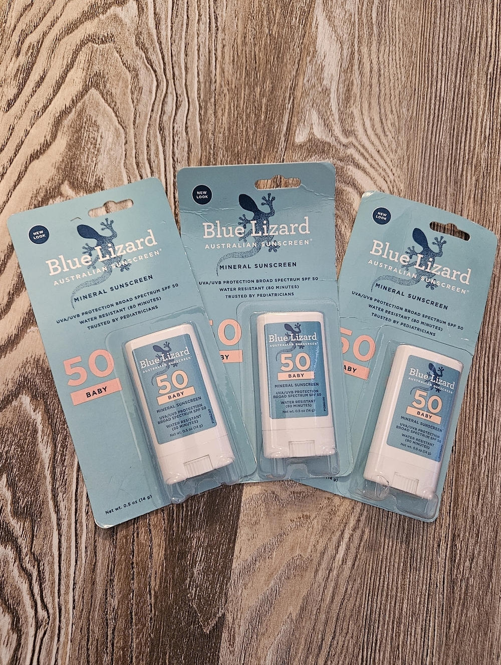 (3) Blue Lizard Baby Mineral Sunscreen SPF 50 Stick